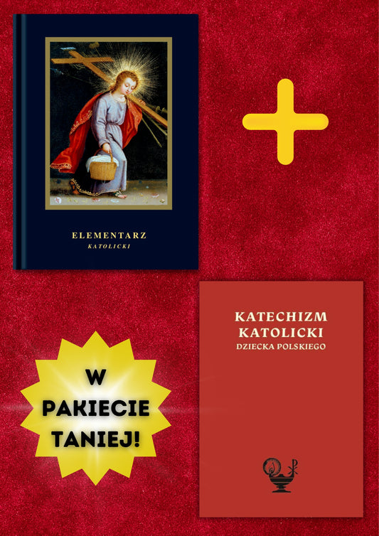 PAKIET: Elementarz Katolicki + obrazek + Katechizm katolicki dziecka polskiego (ks. Camille Quinet, ks. André Boyer, tłum. ks. Narcyz Turulski)