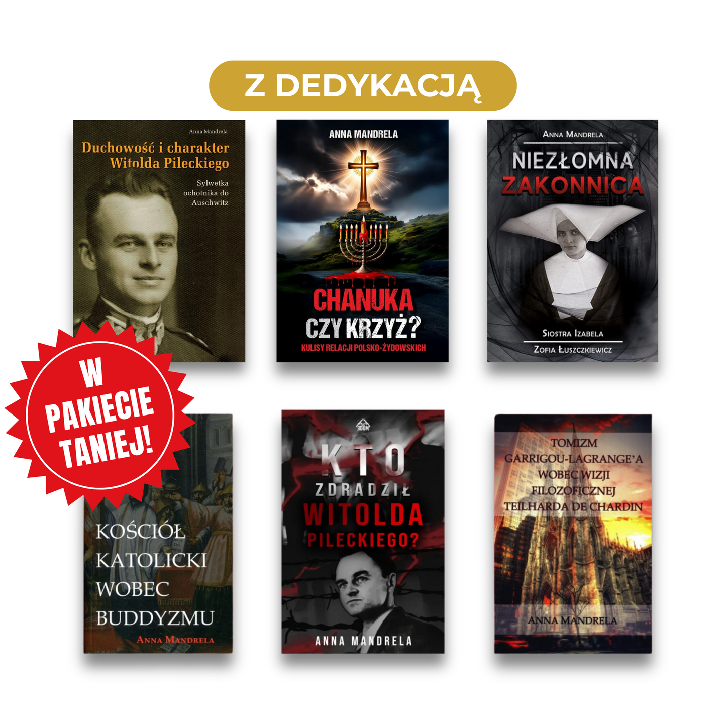 Anna Mandrela - PAKIET WSZYSTKICH KSIĄŻEK Z DEDYKACJAMI